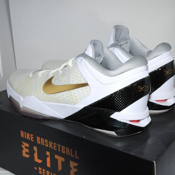 Nike Zoom Kobe VII 7 System Elite 2012 511371-100 White Metallic Gold US 11 DS - Picture 10 of 13